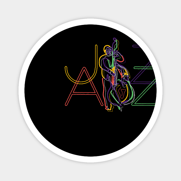 Abstract Colorful Bass Musician Magnet by jazzworldquest